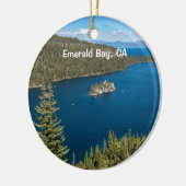 Emerald Bay met Lake Tahoe Keramisch Ornament (Links)