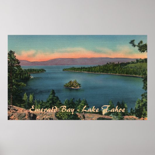 Emerald Bay - Poster van het meer van Tahoe (Voorkant)