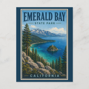 Emerald Bay State Park Californië Illustratie Briefkaart