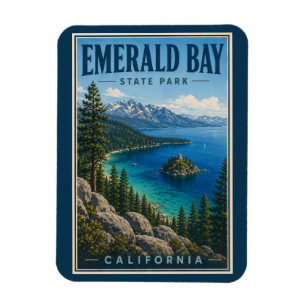 Emerald Bay State Park Californië Illustratie Magneet