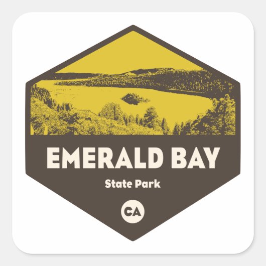 Emerald Bay State Park Vierkante Sticker (Voorkant)