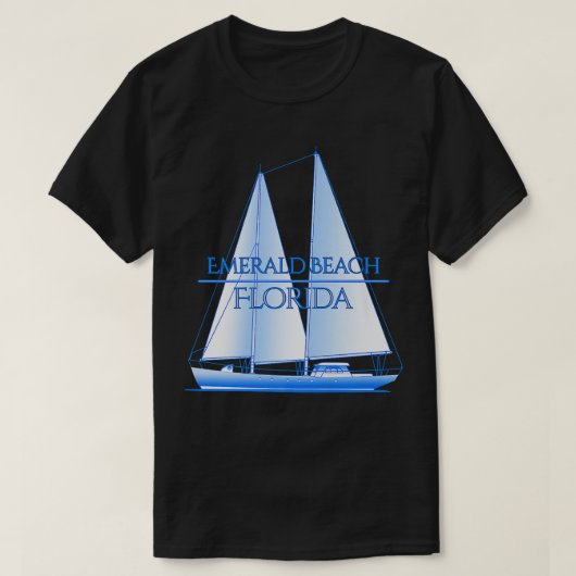Emerald Beach Florida kustvaart Nautical Sailing S T-shirt (Design voorkant)