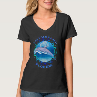 Emerald Beach Florida Vakantie Souvenir Dolfijn T-shirt