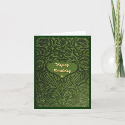 Emerald Beauty Happy Birthday Greeting Card Kaart (Voorkant)