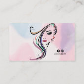 Emerald Beauty salon Vrouw Kapsel Visitekaartje (Achterkant)