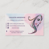 Emerald Beauty salon Vrouw Kapsel Visitekaartje (Voorkant)