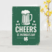 Emerald Beer Cheers Pattern Card Kaart (Gele Bloem)