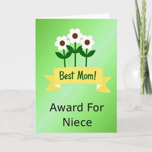 Emerald Best Mom Illustration Card Kaart (Voorkant)