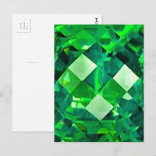 EMERALD BIRTHSTONE GEM BRIEFKAART (Voorkant / Achterkant)