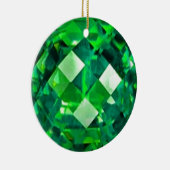 EMERALD BIRTHSTONE GEM KERAMISCH ORNAMENT (Rechts)