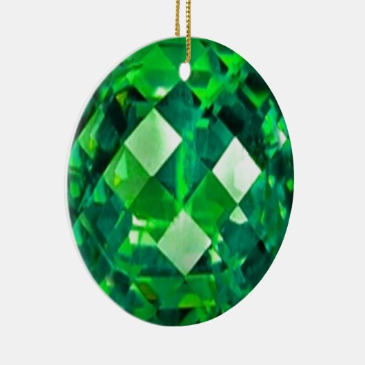 EMERALD BIRTHSTONE GEM KERAMISCH ORNAMENT (Rechts)