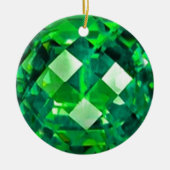 EMERALD BIRTHSTONE GEM KERAMISCH ORNAMENT (Voorkant)