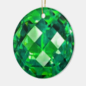 EMERALD BIRTHSTONE GEM KERAMISCH ORNAMENT (Links)