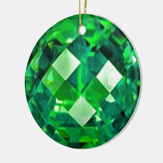 EMERALD BIRTHSTONE GEM KERAMISCH ORNAMENT (Links)