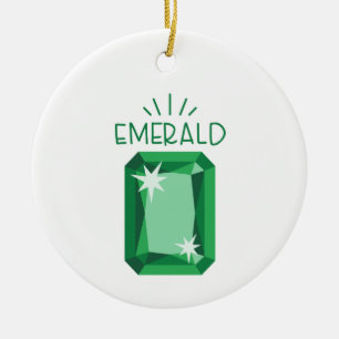 Emerald Birthstone Keramisch Ornament