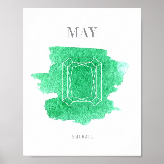 Emerald Birthstone Poster (Voorkant)