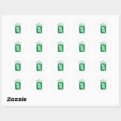 Emerald Birthstone Ronde Sticker (Vel)