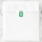 Emerald Birthstone Ronde Sticker (Tas)