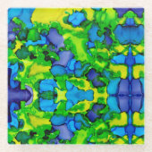 Emerald Bliss Glazen Onderzetter (Voorkant)