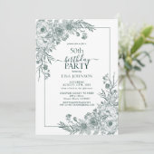  Emerald Bloemenlijn Art 50e Verjaardag Kaart (Staand voorkant)