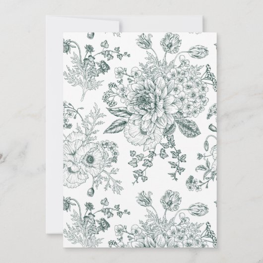  Emerald Bloemenlijn Art 60e Verjaardag Kaart (Achterkant)