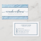 Emerald Blue Handwrite Visitekaartje voor kalligra (Voorkant / Achterkant)