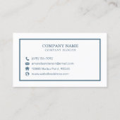 Emerald Blue Handwrite Visitekaartje voor kalligra (Achterkant)