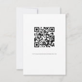 Emerald Blush Bloemen Script QR Code Trouwen RSVP (Achterkant)