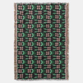 Emerald & Blush Botanische Worpdeken Deken (Voorkant Verticaal)