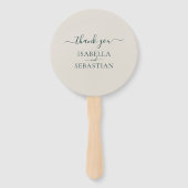 Emerald Blush Bruiloft Handwaaier (Achterkant)