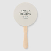 Emerald Blush Bruiloft Handwaaier (Voorkant)