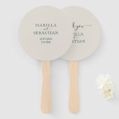 Emerald Blush Wedding Handwaaier (Voorkant en achterkant)