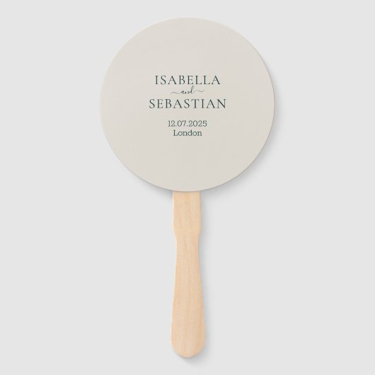 Emerald Blush Wedding Handwaaier (Voorkant)