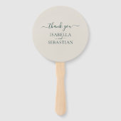 Emerald Blush Wedding Handwaaier (Achterkant)