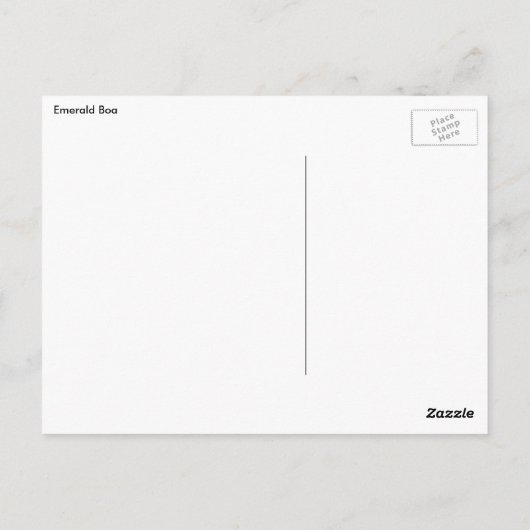Emerald Boa Briefkaart (Achterkant)