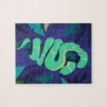 Emerald Boa Snake in een modern Oerwoud Legpuzzel<br><div class="desc">Geniet van een geweldige puzzel met deze smaragdboa slang in het oerwoud.</div>