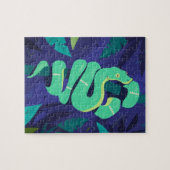 Emerald Boa Snake in een modern Oerwoud Legpuzzel (Horizontaal)