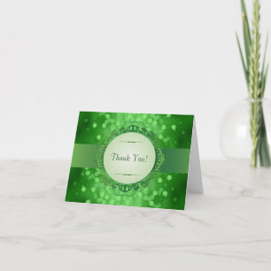 Emerald Bokeh 30e Verjaardag Dankuwkaart Bedankkaart