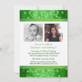 Emerald Bokeh Foto Birthday Party Kaart (Achterkant)