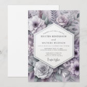 Emerald Botanical Romance Wedding Kaart (Voorkant / Achterkant)