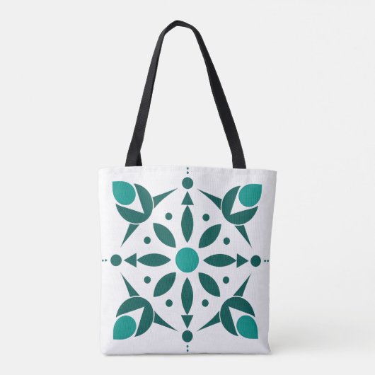 Emerald Botanical Symmetry-Canvas tas (Achterkant)
