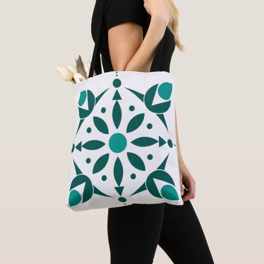 Emerald Botanical Symmetry-Canvas tas (Dichtbij)