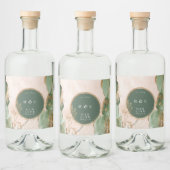 Emerald Botanicals Gold Modern Eucalyptus Gin Oval Likeurfles Etiket (Flessen)