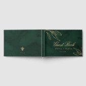 Emerald Botanicel Enchanted Green and Gold Wedding Gastenboek (Volledig)