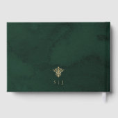 Emerald Botanicel Enchanted Green and Gold Wedding Gastenboek (Achterkant)