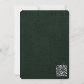 Emerald Botanische Neppregrelief Bloemige Bruiloft Kaart (Achterkant)