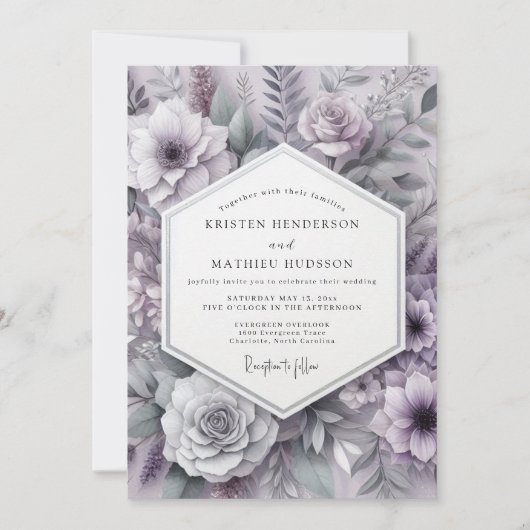 Emerald Botanische Romantische Bruiloft Kaart (Voorkant)