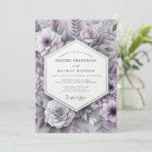 Emerald Botanische Romantische Bruiloft Kaart (Staand voorkant)