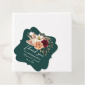 Emerald Bourgondië Bloemen Dank u Bedankjes Labels (In situ)