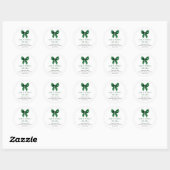 Emerald Bow She's Tying the Knot Bridal Shower Ronde Sticker (Vel)
